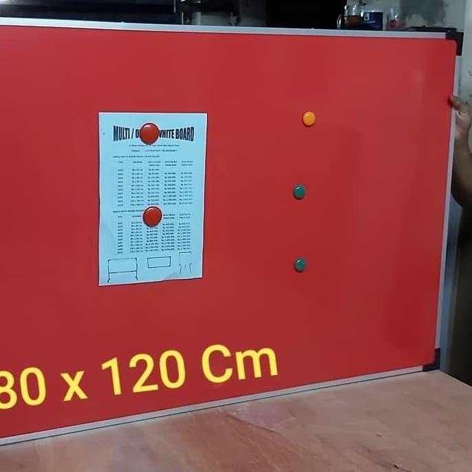 

Papan Tulis Mading Merah Bermagnet 80 X 120 Cm New Stok