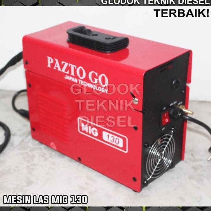 ready  PAZTO MESIN LAS MIG 130 A CO2 TANPA GAS WELDING MIGi GASLESS JAPAN