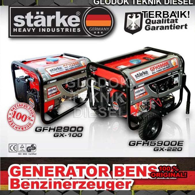ready  Starke Genset Bensin 1200 1000 Watt Generator Tembaga GFH2900 GFH 2900