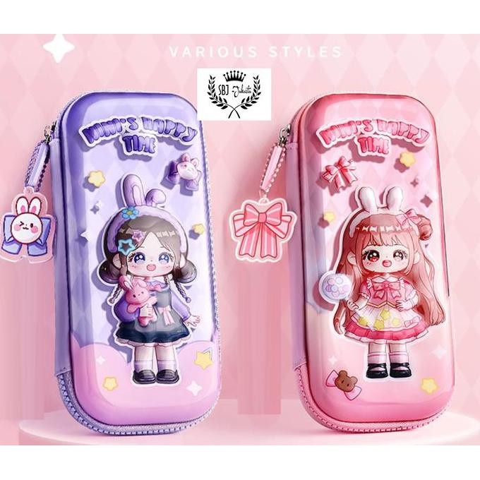 

Kotak Pensil Tempat Pensil Kbx Happy Time 3D Hardcase Waterproof New Stok