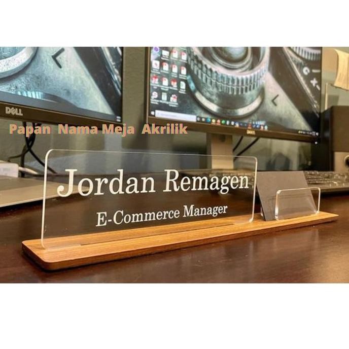 

BEBAS ONGKIR - PAPAN NAMA MEJA KERJA / KANTOR AKRILIK