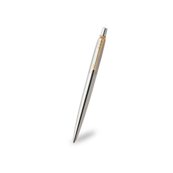 

Parker Jotter Stainless Steel Gold Trim Ballpoint New Stok