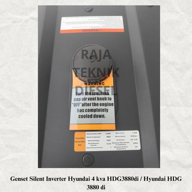 ready  Genset Silent Inverter Hyundai 4 kva HDG3880di / Hyundai HDG 3880 di