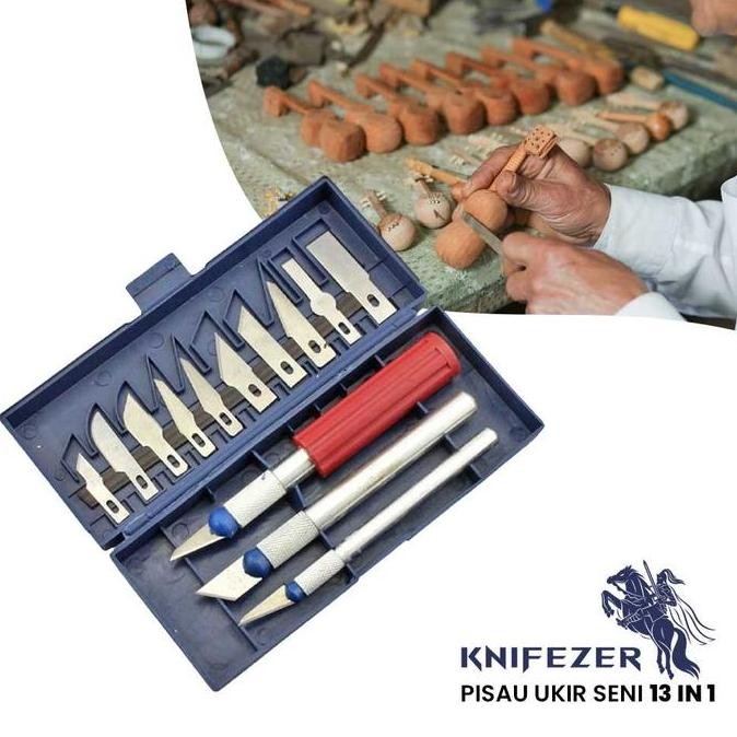 

Set Pisau Ukir Seni 13 In 1 Crafting Knife 3 Handle Pisau