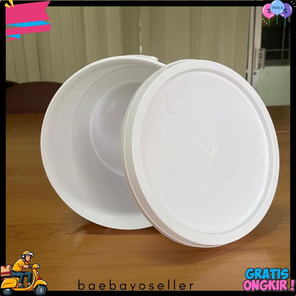 Ember Plastik 4 Liter Pail 4 Liter (4.5Kg) Cocok Untuk Selai, Cat Dan Penyimpanan Makanan (White Blu