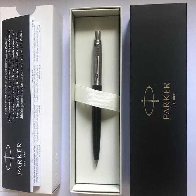 

Pulpen Parker Jotter Spc Ballpoint Black Crome Trim New Stok