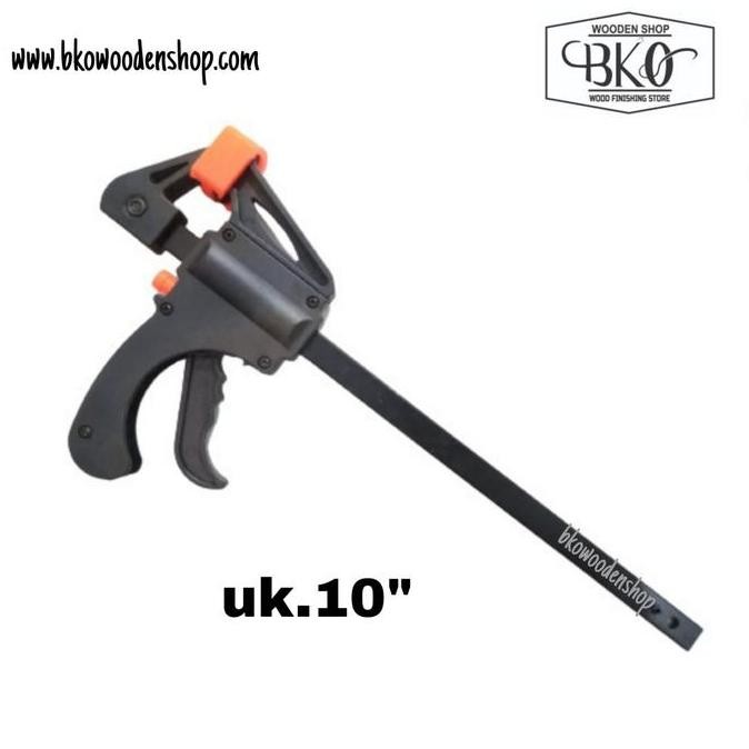 Catok F Clamp / Klem Kayu / Ratchet Bar Release Clamp 10" ( 10 Inch ) murah