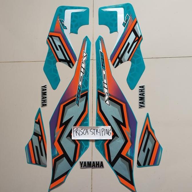 striping stiker Mio m3 2023 hijau tosca