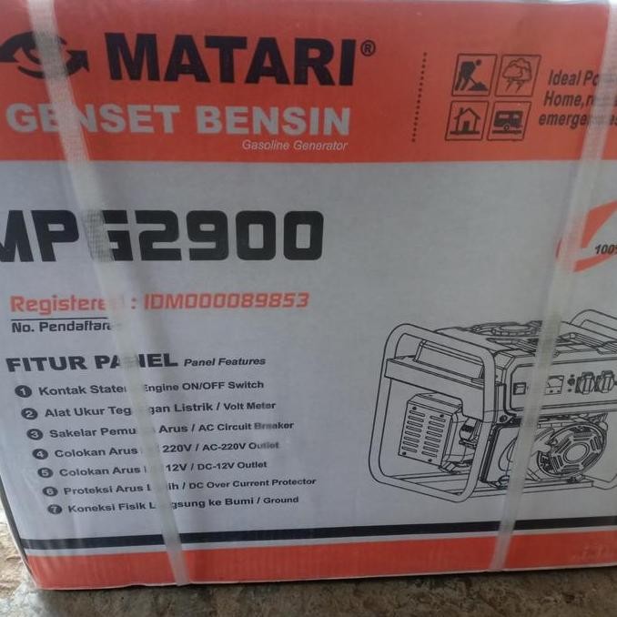 ready  Genset Bensin 1000watt MPG2900 MATARI