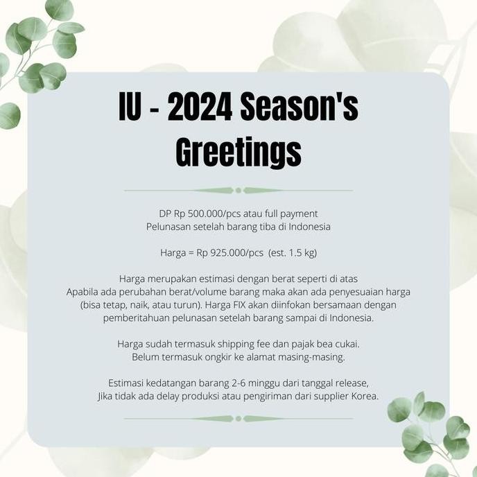 

IU 2024 Season's Greetings Official - Kpop Season's Greetings Official