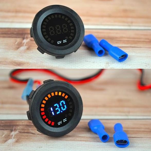 TERMURAH - Voltmeter Digital Motor Mobil Display LED Volt Meter Gauge DC 12 Volt