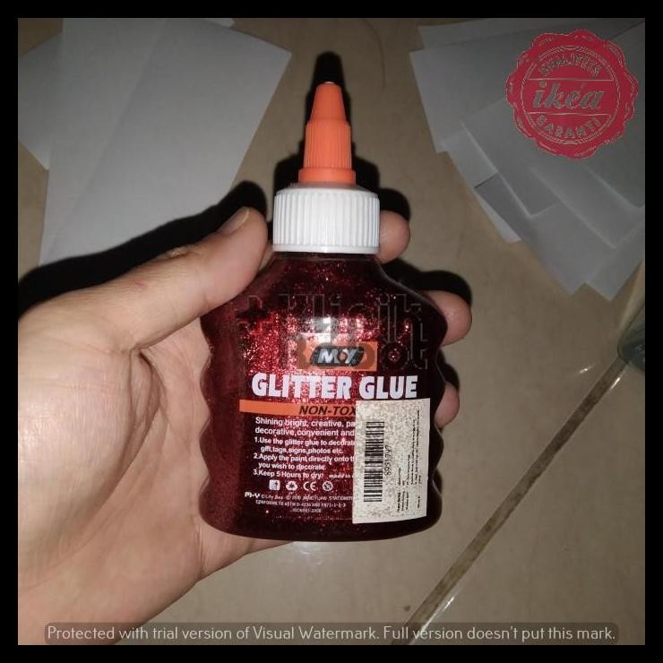 

DISKON GLITTER GLUE LEM GLITTER UTK DIY ISI 100ML WARNA MERAH
