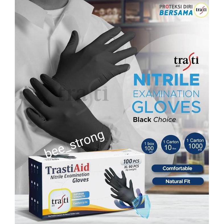 Sarung Tangan Nitrile Hitam / Nitrile Hitam Trasti