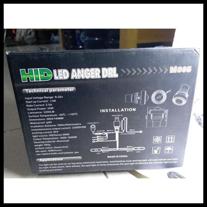 DISKON FOGLAMP M605 HID LED ANGER DRL UNIVERSAL MURAH BERKUALITAS AN.AVANZA 