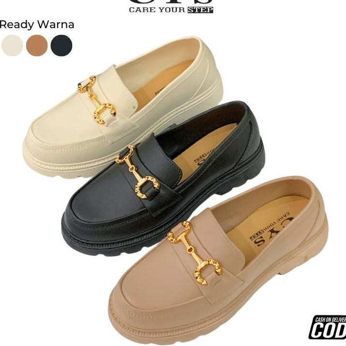 Cys Sepatu Docmart Loafers Wanita Fashion Korea Kekinian Formal Spt44