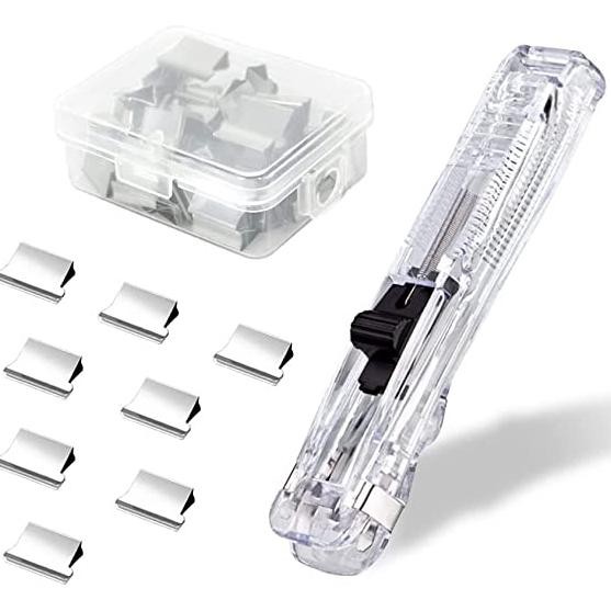 

Ad-56 Reusable Stapler/ Reusable Paper Clipper/ Stapler Bisa Dipakai Ulang/ Kliper Penjepit Kertas Stapler Dorong Paper Clips Poratble Stainless Steel Ad-56