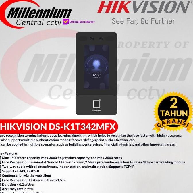 TERLARIS HIKVISION DS-K1T342MFX Face Recognition Terminal