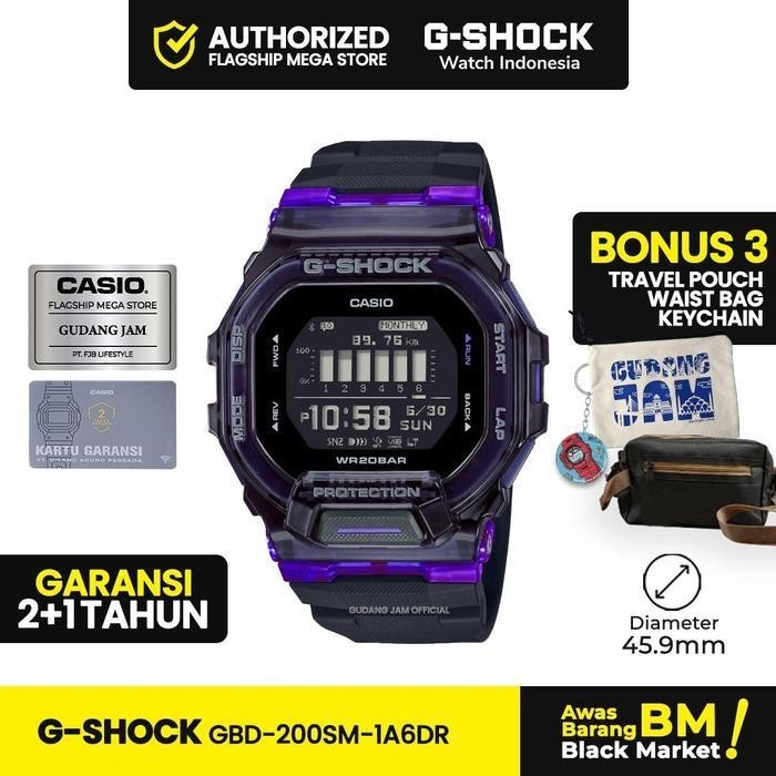 Zjs G-Shock Gbd-200Sm-1A6Dr | Jam Tangan Pria | Digital | Anti-Air | Olahraga | Kaca Mineral | Origi