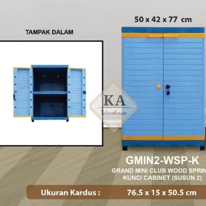 Promo Lemari Pakaian Club / Lemari Plastik Grand Mini Club 2 Susun + Kunci
