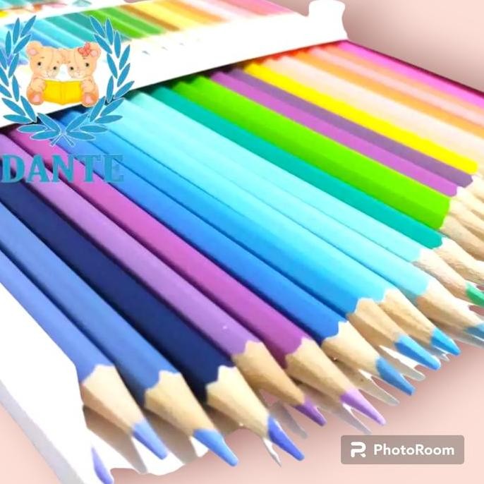 

Pensil Warna 12 / 24 Warna PASTEL - Pensil warna soft