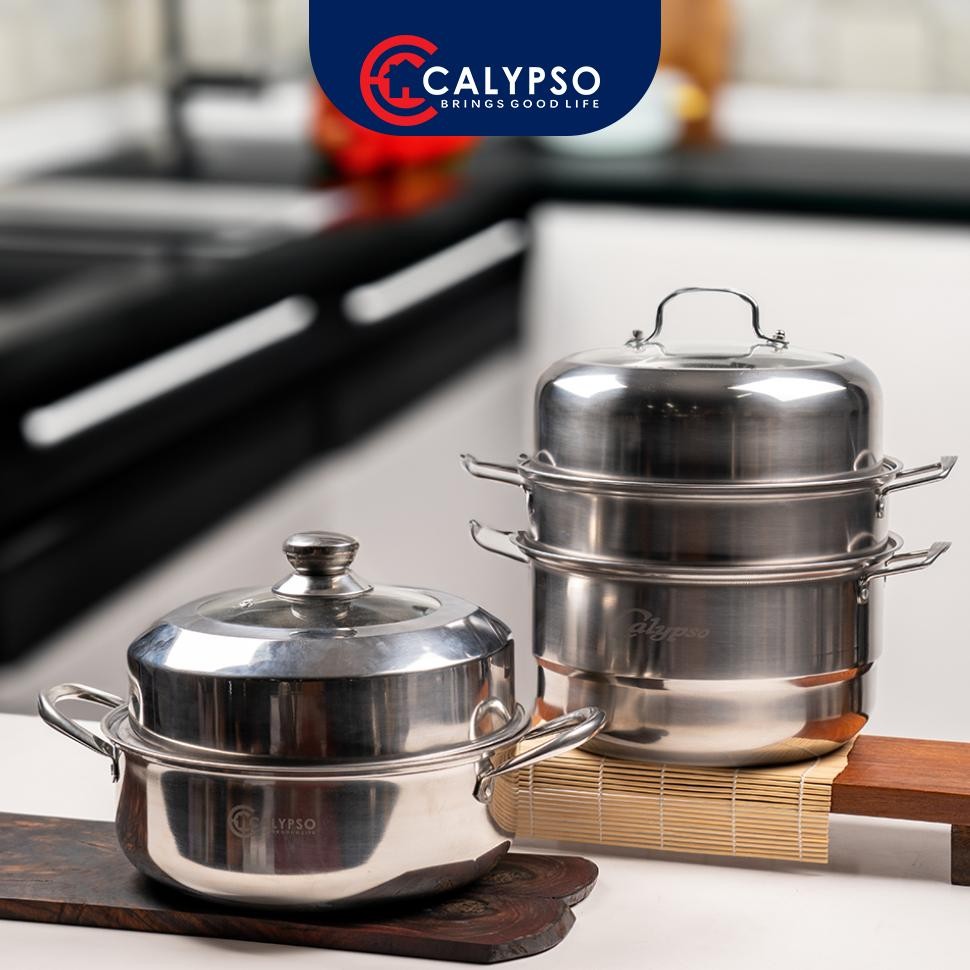 Terlaris Calypso Calypso Panci Steamer Kukus Panci Serbaguna Steamer Pot 28-30Cm Stainless Steel