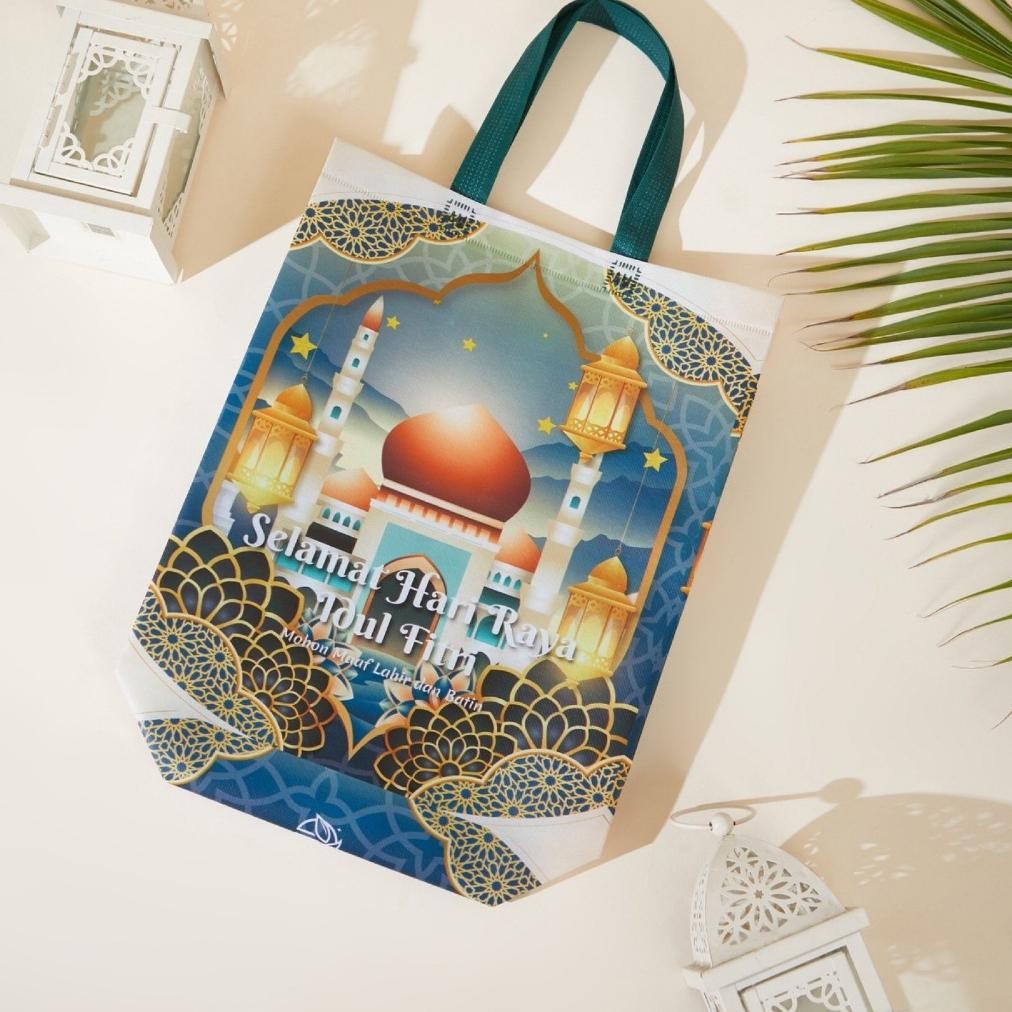 

Aw89 dfg-88 (LUSINAN) Goodie Bag Lebaran Idul Fitri Full Colour Standing Box Premium Handle Sembako Ramadhan Original Sale
