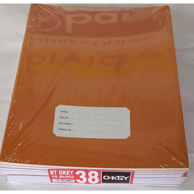 

BUKU TULIS COKLAT MERK OKEY 38LBR ( 1 PACK 10 BH )
