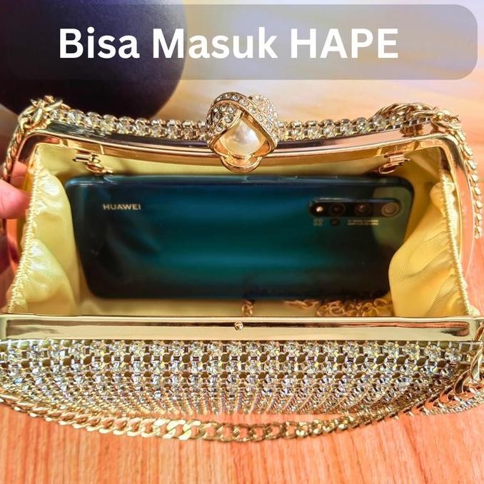 Clutch Minimalis Tas Kondangan Wanita Elegan Tas Pesta Kristal Mewah Elegan Tas Cantik Pesta Kondang