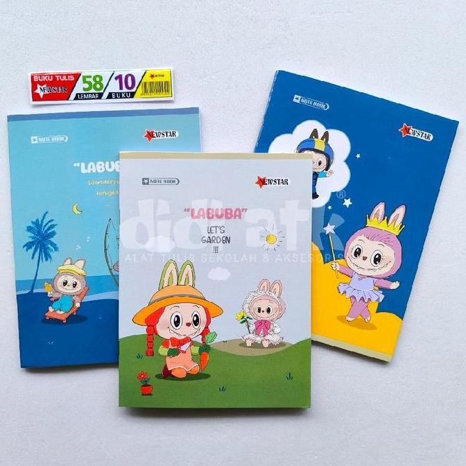 

Buku Tulis New Star Labubu 58 Lembar 1 Pak Isi 10 Pcs - Paper Stationery