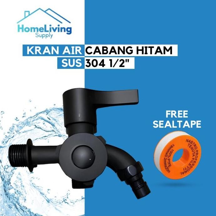 Promo / Terlaris Kran Air Shower 2 Cabang - Hitam Terbaik