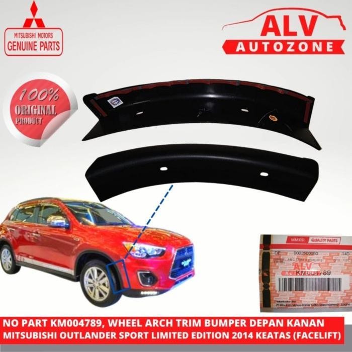 Wheel Arch Trim/Spoiler/Moulding Bumper Depan Kanan Outlander Km004789 Original Dan Terpercaya