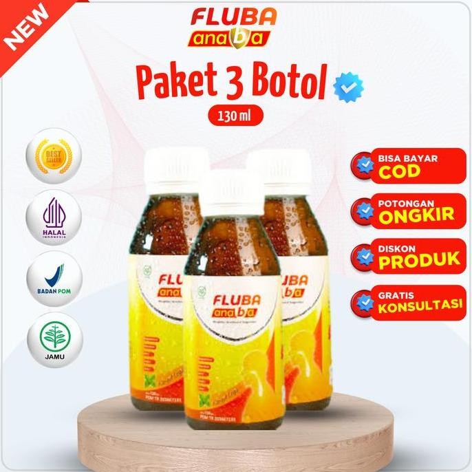 

TERMURAH MADU FLUBA 3 BOTOL - OBAT FLU & BATUK HERBAL - HONEY SYRUP BPOM