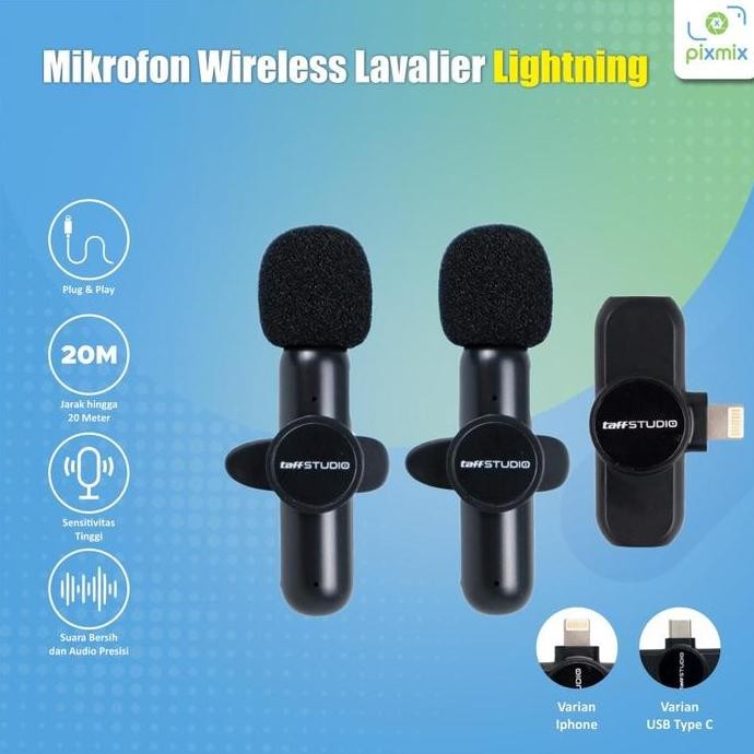 BARU MIC CLIP WIRELESS PORTABLE - MICROPHONE WIRELESS ANDROID & IPHONE VLOG