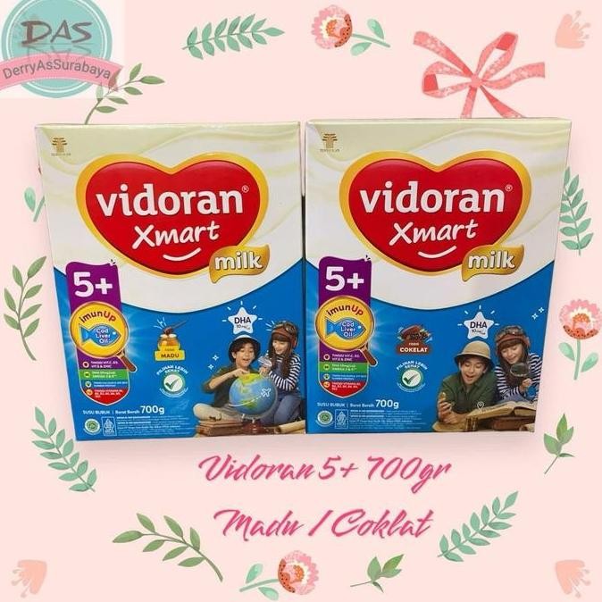 

TERMURAH VIDORAN XMART 5+ 700GR - SUSU BUBUK ANAK USIA 5 TAHUN RASA MADU