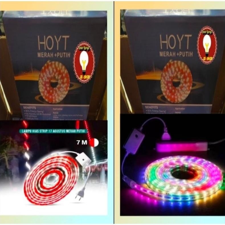 Pk32 Lampu Led Hias Strip Muxindo / Hoyt Merah Putih / Warna Warni Agustus Kamar Aesthetic 7 Meter T