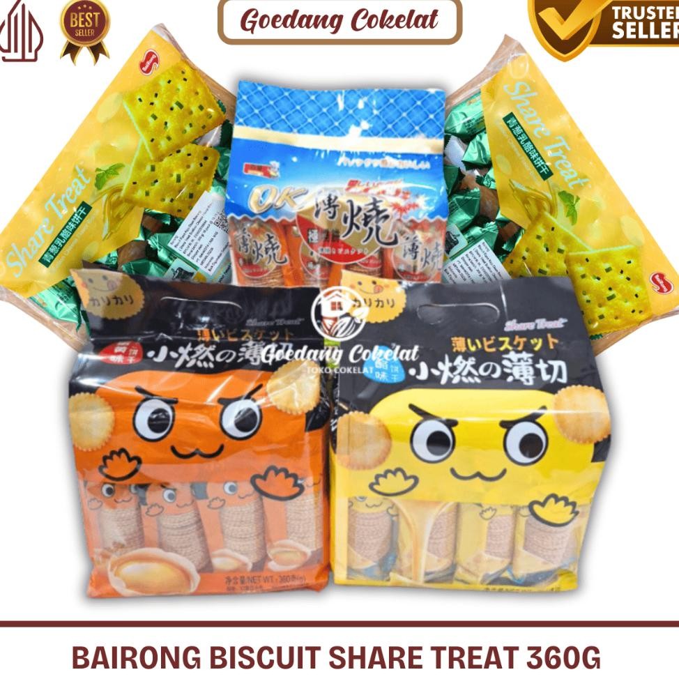 

Bairong Biscuit Share Treat Egg Yolk Sion Cheese Chocolate Flavor Biscuit Biskuit Cemilan 360G