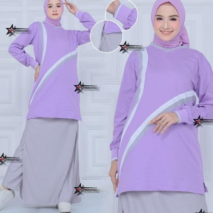 Rok Celana One Set Olahraga Setelan Baju Olahraga Tunik Setelan Baju Olahraga Celana Rok Senam