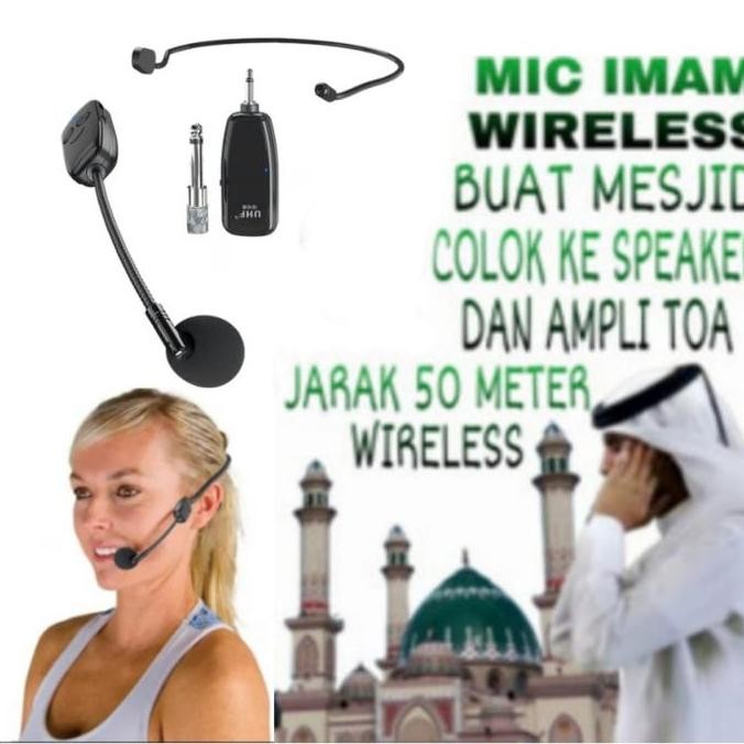 BARU MIC WIRELESS SHURE UHF MUSHOLLA PRESENTASI IMAM MASJID MIC WIRELESS
