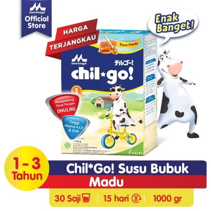 

TERMURAH CHIL GO POWDER 1+ / 3+ RASA MADU & VANILA 1000GR | SUSU ANAK BUBUK