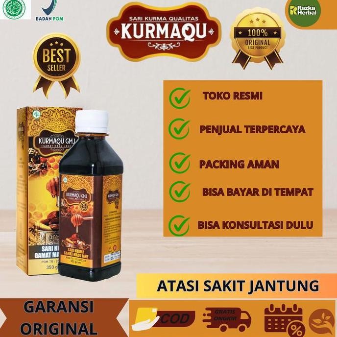 

TERMURAH KURMAQU SARI KURMA + MADU HERBAL - SOLUSI SAKIT JANTUNG, PUSING, VERTIGO, MAAG, DLL