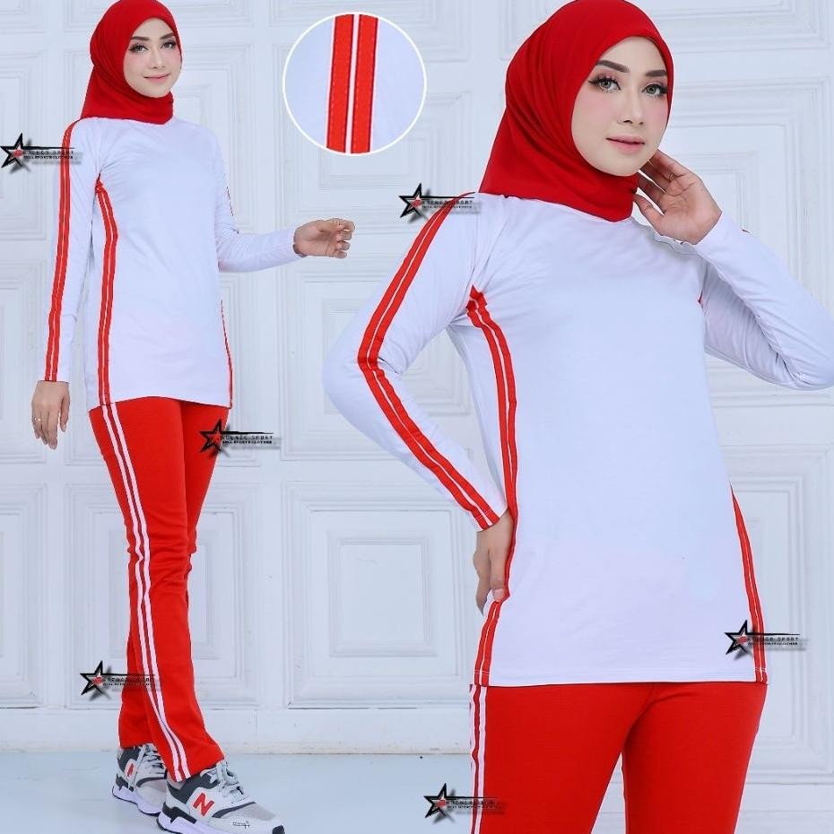 Setelan Baju Senam Wanita Setelan Baju Olahraga Wanita Setelan Baju Aerobik