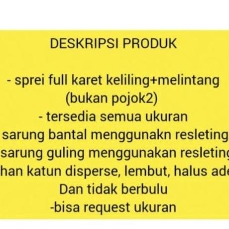PROMO SPREI 200x145x20 SPREI KARET KELILING+MELINTANG/SPREI ANTI GESER