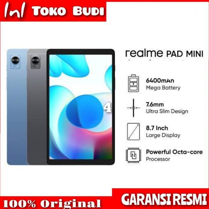 TERBARU REALME PAD MINI LTE 4G 3/32GB GARANSI RESMI TABLET ANDROID (SPECIAL CREATOR)
