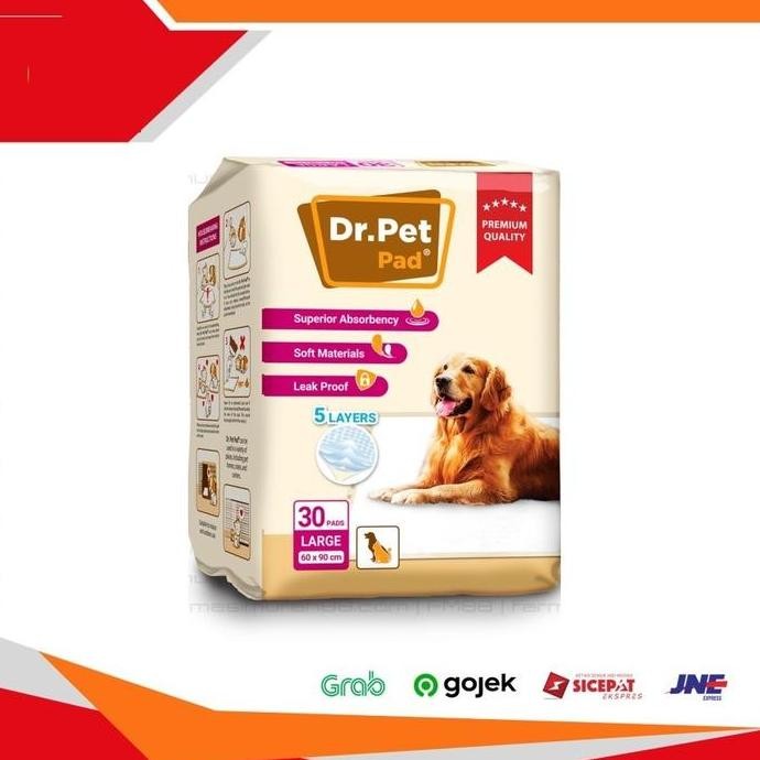 TERBARU UNDERPAD ANJING KUCING DR PET PERLAK KENCING HEWAN 30 PCS UKURAN BESAR