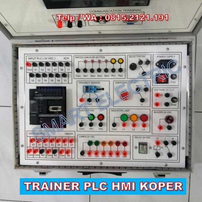 Plc Trainer Kit System Plc Omron Dan Hmi Omron Original Dan Terpercaya