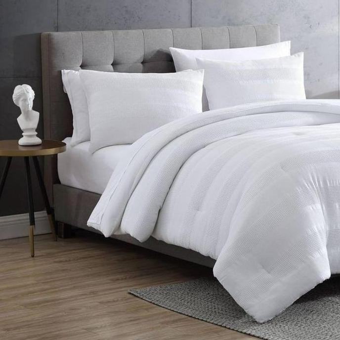 Bedcover 1 Set Sprei Polos Putih Bedocver Hotel