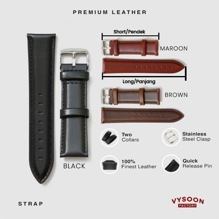 Tali Kulit Jam Tangan / Tali Strap Jam Fossil 14Mm 16Mm 18Mm 20Mm 22Mm