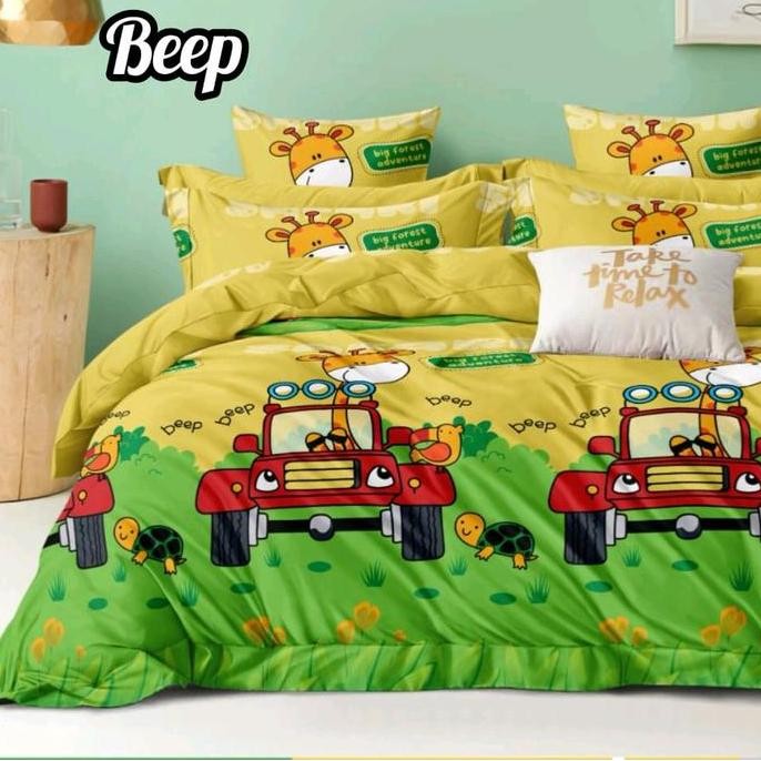 SPREI MOTIF MOBIL SPREI KARAKTER ANAK LAKI LAKI GRATIS SARUNG BANTAL GULING Kasur Karet