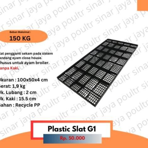 Plastik Slat Alas Kandang Ayam Broiler Warna Hitam Tanpa Kaki - Plastic Pijakan Domba - Alas Lantai 