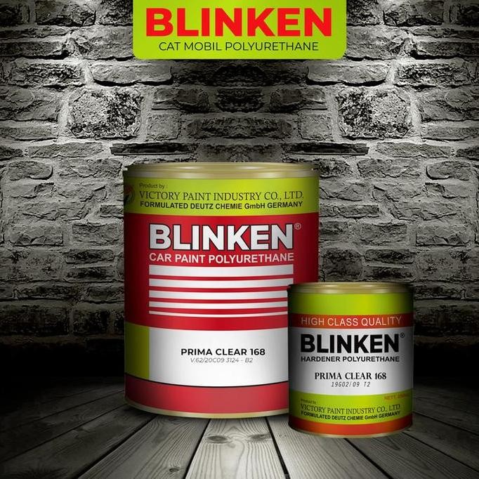 Sale Blinken Vernish Clear PU Prima 168 Cat Kayu Transparan + Hardener Anti Air